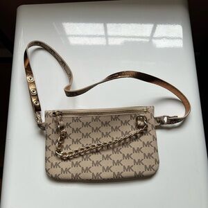 Michael Kors Faux Leather Tan Belt Bag